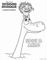 Good Dinosaur Colouring Pages Arlo Spot Coloring Dino Print Kleurplaat Disney Printable Color sketch template