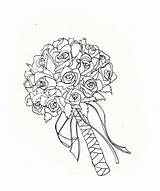 Bouquet Wedding Flowers Drawing Flower Bridal Sketch Drawings Getdrawings Paintingvalley sketch template