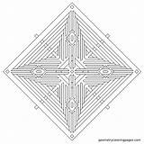 Coloring Pages Geometric Metric Pattern Mandala sketch template