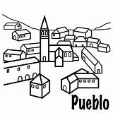 Pueblos Ciudades Laminas Colores Sobre Pueblo Infantiles Poble Materiales sketch template