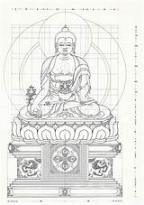 Buddha Thangka Buddhist Tibetan Drawing Painting Thai Buddhism Drawings Tibet Techniques Et Pencil Choose Board sketch template