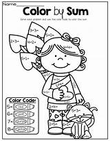 Color Addition Valentine Number Coloring Kindergarten Worksheets Sum Simple February Math Valentines Numbers Kids Pages Activities Packet Prep Choose Board sketch template