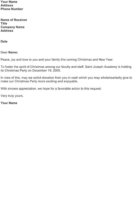 solicitation letter christmas donation