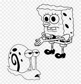Spongebob Gary Coloringhome Esophagus Pngfind Snail Squarepants sketch template