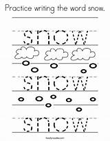Snow Word Practice Writing Coloring Noodle Twistynoodle Built California Usa Kids Choose Board sketch template