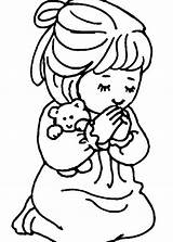 Praying Girl Little Coloring Pages Bible Drawing Girls Kids Colouring Prayer Boy Sheets Explore Children Book Getdrawings Christian Paintingvalley sketch template