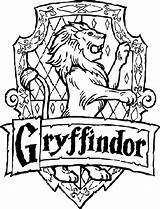 Hogwarts Gryffindor Harry Crest Wappen Gryffondor Crests Ausmalen Hogwart Colorear Escudos Griffindor Escudo Kleurplaat Hufflepuff Slytherin Blason Zeichnen Tekenen Maisons sketch template
