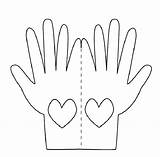 Hands Praying Printable Template Coloring School Kids Card Crafts Cards Color Prayer Hand Print Clipart Sunday Body Templates Craft Cliparts sketch template