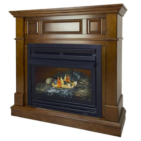 pleasant hearth   dual burner heritage gas fireplace  lowescom