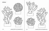 Reef Corals Diorama Habitat Seagrass Firstpalette Seas sketch template