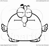 Rooster Chick Chubby Bored Clipart Cartoon Outlined Coloring Vector Cory Thoman Royalty sketch template
