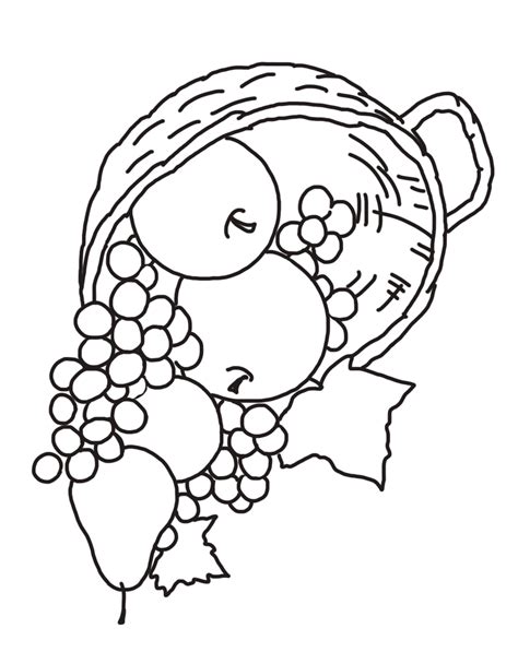 autumn fruits coloring pages png  file