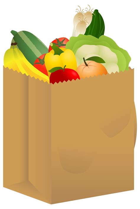 bag clipart grocery bag grocery transparent