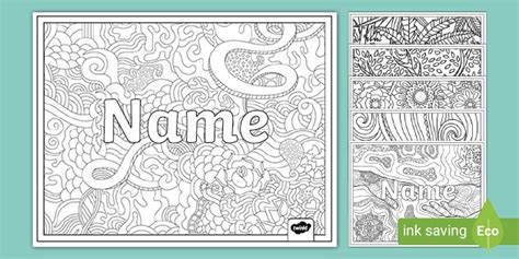 editable  coloring pages mindfulness coloring posters