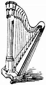 Harp Drawing Celtic Irish Getdrawings sketch template