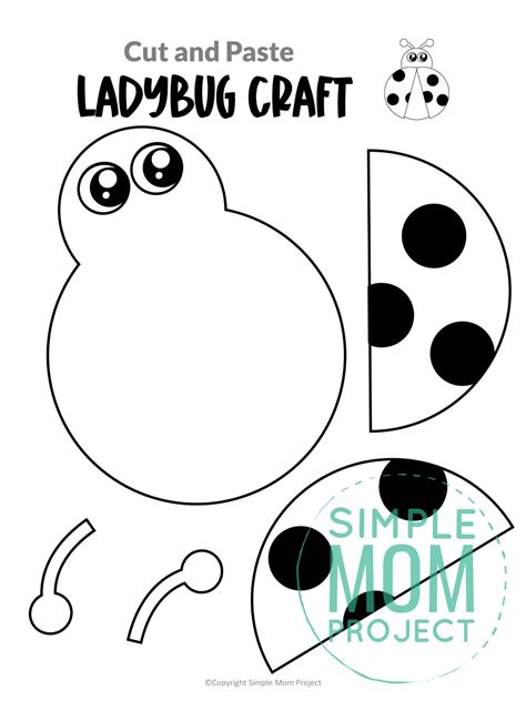 printable ladybug craft template simple mom project