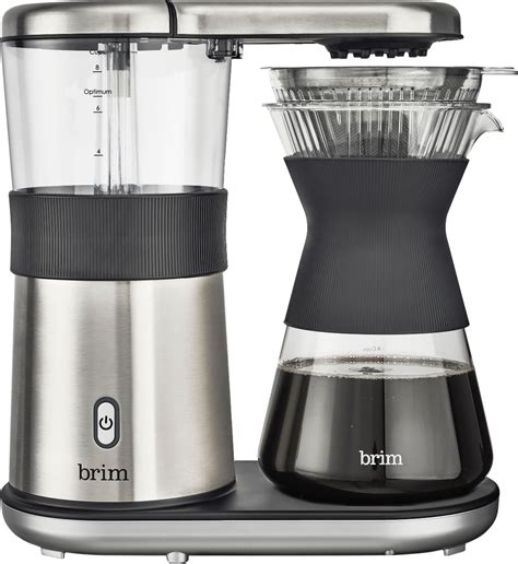 brim  cup electric pour  coffee maker stainless steel ebay