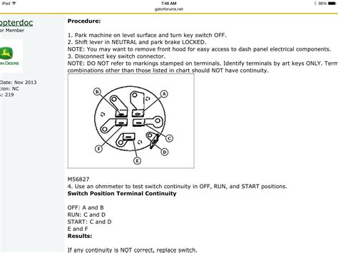 john deere  ignition switch wiring diagram tara schema