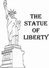 Coloring Liberty Statue Sheets sketch template
