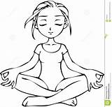 Yoga Drawing Meditation Pose Coloring Pages Clipart Poses Drawings Kids Girl Getcolorings Getdrawings Color Printable Print Duration sketch template
