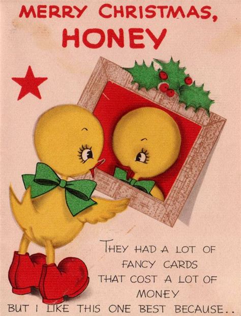 1940 merry christmas honey vintage greetings by