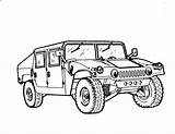 Colouring Hmmwv sketch template