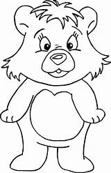 Beruang Anak Gambar Mewarnai Putih Hitam Ursinhos Betina Marah Sketsa Contoh sketch template