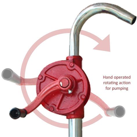 gallon manual hand crank rotary pump oil fuel transfer suctin drum  drums ebay