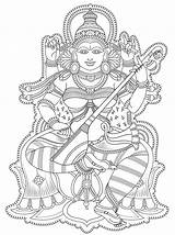 Kerala Murals Colorear Dibujos Madhubani Hinduisme Krishna Supercoloring Malvorlagen Fargelegging Devi Veggmaleri Tegninger Dakota Mysore Ausmalbild Kindern Weltkugel Icolor Goddesses sketch template