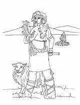 Coloring Bridget Goddess Celtic Blacksmithing Mythology sketch template