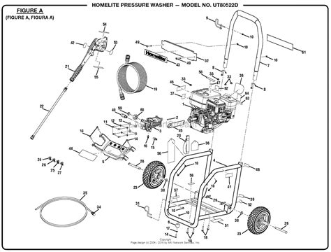 homelite utd pressure washer parts diagram  general assembly
