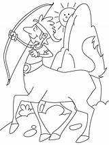 Centaur Coloring Pages Bow Arrow Getdrawings Getcolorings sketch template