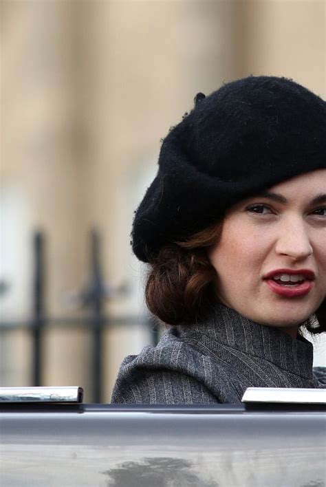 lily james on the set of the pursuit of love in bath england celebzz