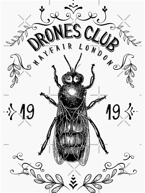 drones club est   mayfair london wodehouse inspired wooster approved sticker