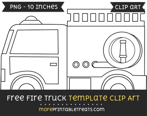 fire truck template clipart