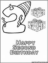 Birthday Coloring Second Pages Printable Fun Kids sketch template