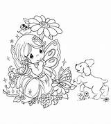 Coloring Pages Printable Fairy Forest Magic Rainbow Enchanted Precious Cherub Moments Baby Little Beautiful Kids Color Print Drawing Online Top sketch template