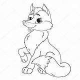 Fox Pages Cartoon Coloring Colouring Template sketch template