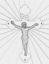 Crucifix sketch template
