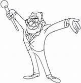 Stan Grunkle Gravity Falls Drawing Draw Finished Step Tutorial Easy sketch template