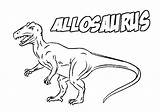 Allosaurus Coloring Pages Dinosaur Realistic Template sketch template