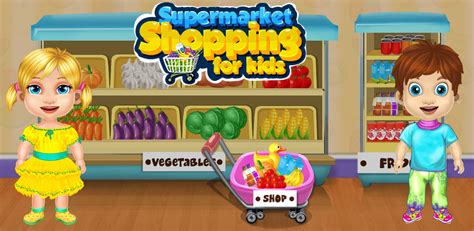 supermarket shopping  kids educational game  kids