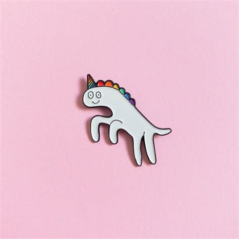 Unicorn Lgbt Pride Pin Minimalist Pride Lgbt Rainbow Queer Etsy