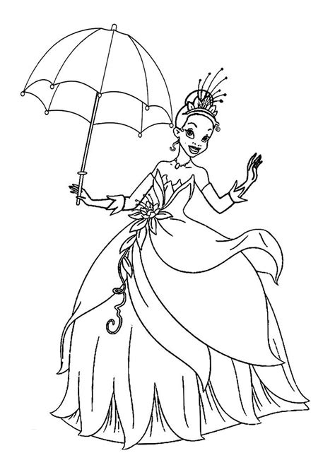 tiana coloring pages  printable coloring pages  kids