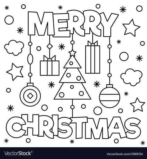 merry christmas colouring pages