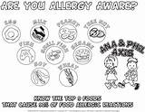 Allergy Allergies Aware Kids Colouring Pages Coloring Food Awareness Project Grade Au School Uploaded User sketch template
