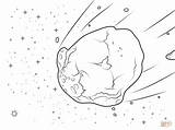 Coloring Pages Asteroid Printable Clipart Solar Color Watery Drawing System Print sketch template