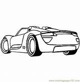 Porsche 918 Coloring Pages Spyder Concept Template sketch template