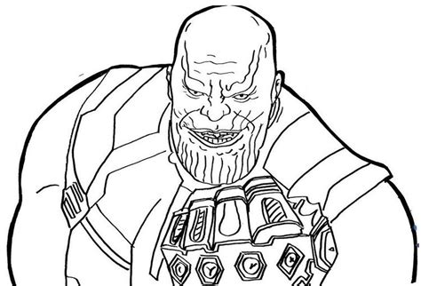 thanos  version   punch  infinity gauntlet coloring page