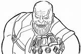 Thanos Gauntlet Colorear Vingadores Infinita Madman Infinito Enojada Charakter Schlechter Wonder Xcolorings sketch template